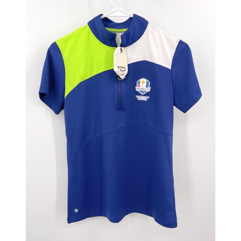 EP NY Women’s Golf Top Graphic Blue Green Sz S Ryder Cup‎ 2020 Whistling Straits